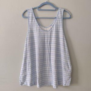 Blue and White striped Tank top XXL Gap
